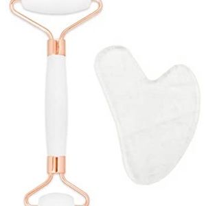 Face Roller& Gua - Sha White Quartz